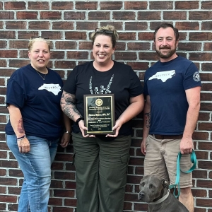 Beckie Mossor (center) pictured with Kim Lewis and Nathan Moyer